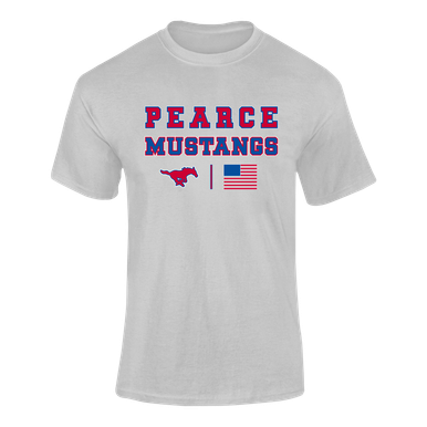 Pearce Mustangs Spirit Flag Men's Premium SS T-Shirt