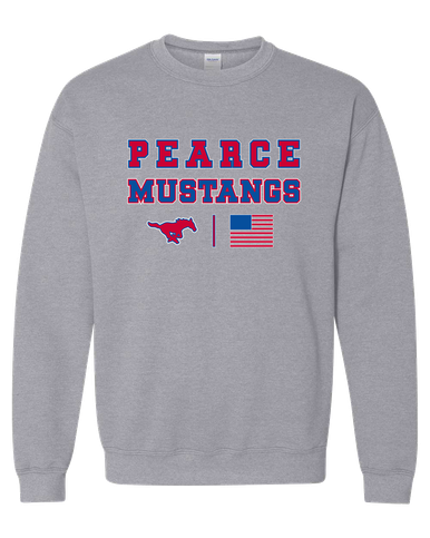 Pearce Mustangs Spirit Flag Men's Sweatshirt