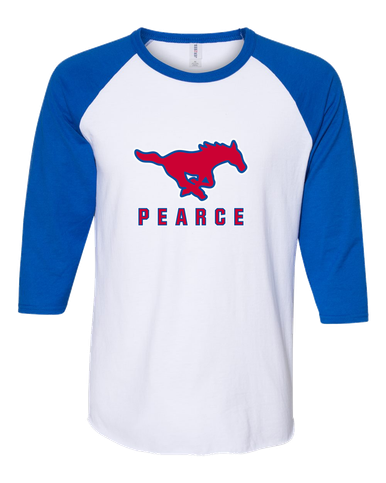 Pearce Mustangs Mascot #2 Women's Baseball T-Shirt