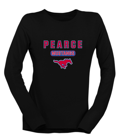 Pearce Mustangs Mascot #3 Women's Premium LS T-Shirt