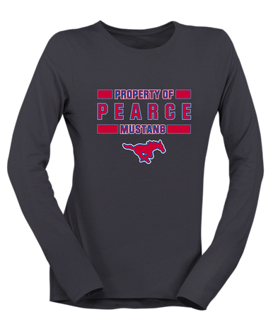 Pearce Mustangs Property Of Women's Premium LS T-Shirt
