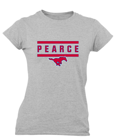 Pearce Mustangs Mascot #4 Women's Premium SS T-Shirt