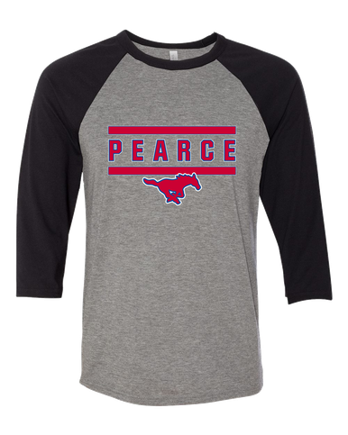 Pearce Mustangs Mascot #4 Women's Baseball T-Shirt