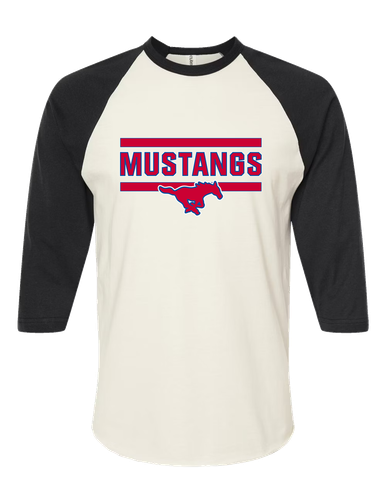 Pearce Mustangs Mascot #5 Women's Baseball T-Shirt