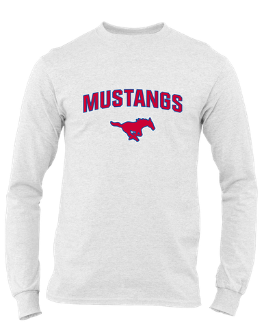 Pearce Mustangs Mascot #6 Men's LS T-Shirt