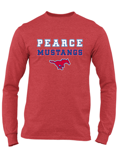 Pearce Mustangs Spirit Men's LS T-Shirt