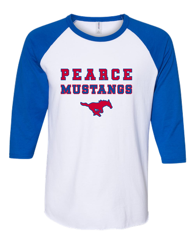 Pearce Mustangs Spirit Women's Baseball T-Shirt