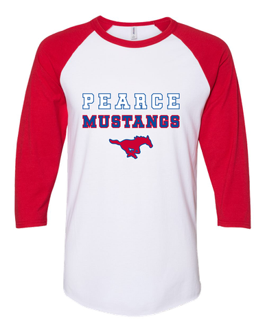 Pearce Mustangs Spirit Men's Baseball T-Shirt