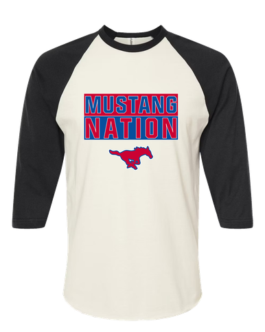 Pearce Mustangs Nation #1 Men's Baseball T-Shirt