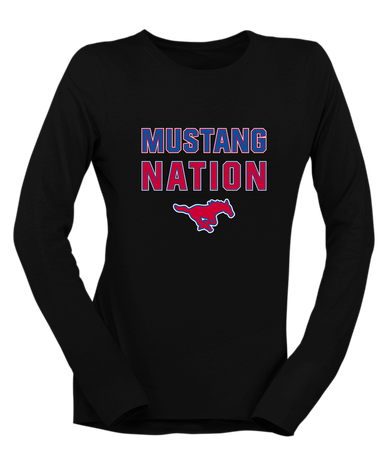 Pearce Mustangs Nation #2 Women's LS T-Shirt