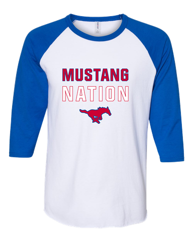 Pearce Mustangs Nation #2 Men's Baseball T-Shirt