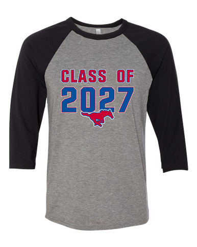 Pearce Mustangs Class of 2027 Women's Baseball T-Shirt