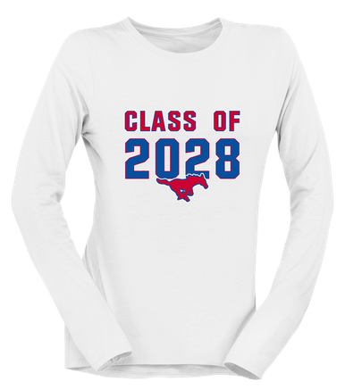Pearce Mustangs Class of 2028 Women's LS T-Shirt