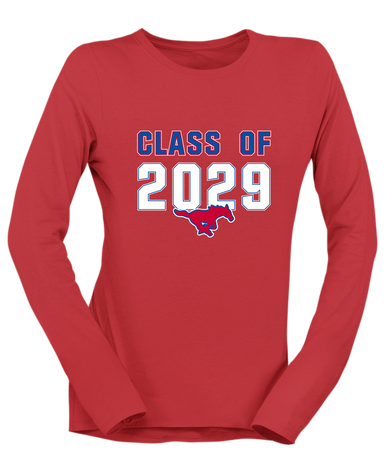 Pearce Mustangs Class of 2029 Women's Premium LS T-Shirt
