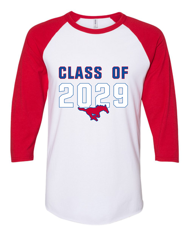 Pearce Mustangs Class of 2029 Women's Baseball T-Shirt