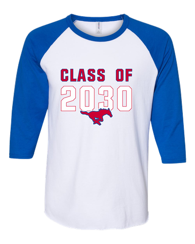Pearce Mustangs Class of 2030 Women's Baseball T-Shirt