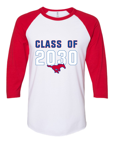 Pearce Mustangs Class of 2030 Men's Baseball T-Shirt