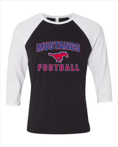 Pearce Mustangs Football #1 Men's Baseball T-Shirt