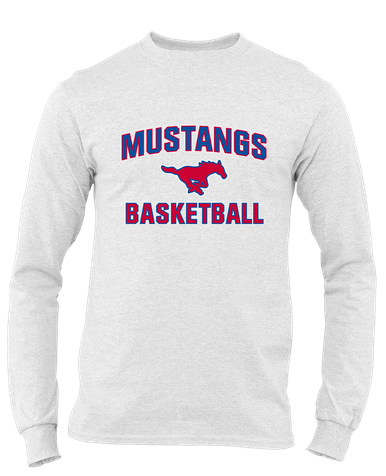 Pearce Mustangs Basketball #1 Men's LS T-Shirt