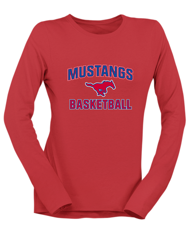 Pearce Mustangs Basketball #1 Women's Premium LS T-Shirt