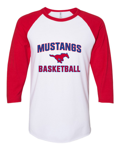 Pearce Mustangs Basketball #1 Women's Baseball T-Shirt