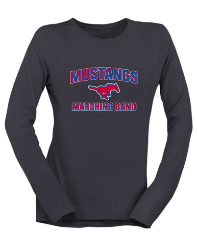 Pearce Mustangs Marching Band Women's LS T-Shirt
