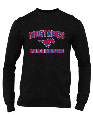 Pearce Mustangs Marching Band Men's LS T-Shirt