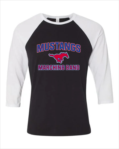 Pearce Mustangs Marching Band Men's Baseball T-Shirt