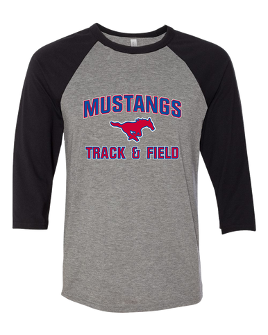 Pearce Mustangs Track & Field Women's Baseball T-Shirt