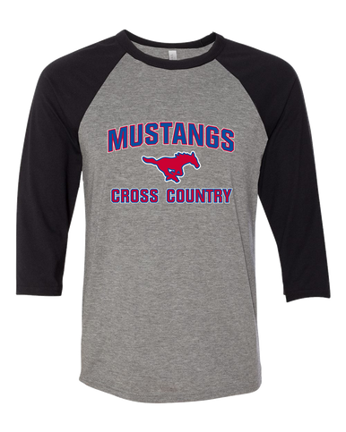 Pearce Mustangs Cross Country Men's Baseball T-Shirt