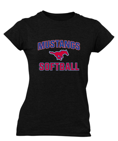 Pearce Mustangs Softball #1 Women's Premium SS T-Shirt