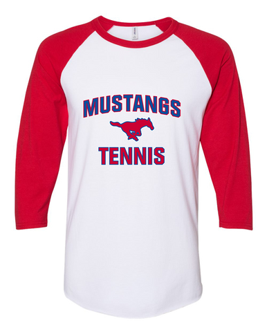 Pearce Mustangs Tennis Men's Baseball T-Shirt