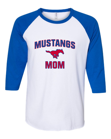 Pearce Mustangs Mom Women's Baseball T-Shirt