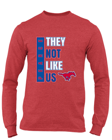 Pearce Mustangs They Not Like Us #1 Men's LS T-Shirt