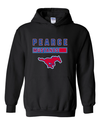 Pearce Mustangs Mascot #7 Men's Hoodie