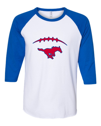 Pearce Mustangs Football #2 Women's Baseball T-Shirt