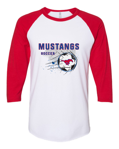 Pearce Mustangs Soccer #2 Men's Baseball T-Shirt