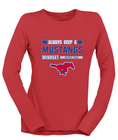 Pearce Mustangs Mindset Women's Premium LS T-Shirt