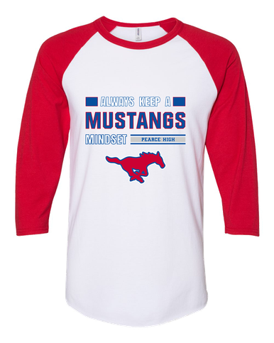 Pearce Mustangs Mindset Women's Baseball T-Shirt