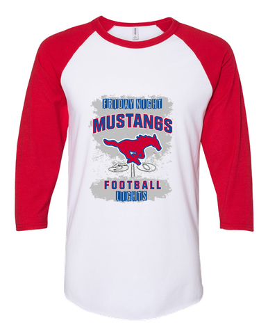 Pearce Mustangs Football #6 Men's Baseball T-Shirt