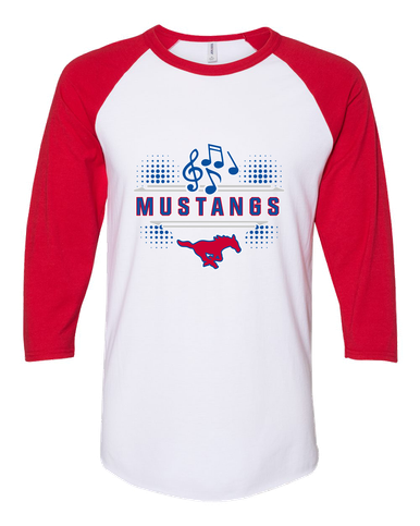 Pearce Mustangs Band # 3 Men's Baseball T-Shirt