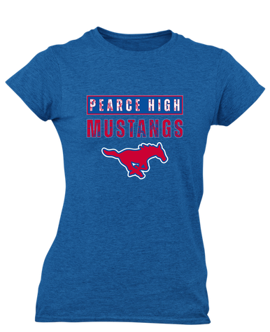 Pearce Mustangs Mascot #9 Women's Premium SS T-Shirt