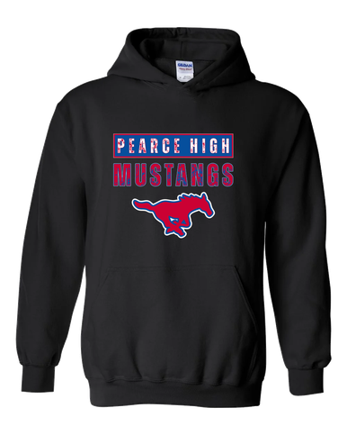 Pearce Mustangs Mascot #9 Men's Hoodie