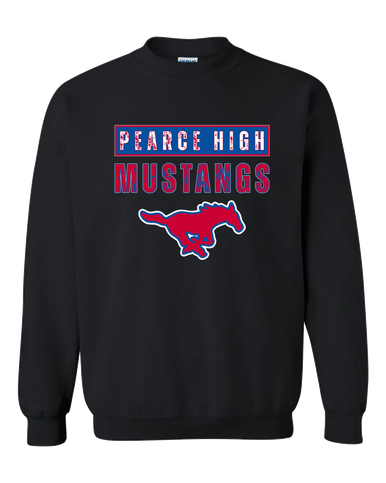 Pearce Mustangs Mascot #9 Men's Sweatshirt