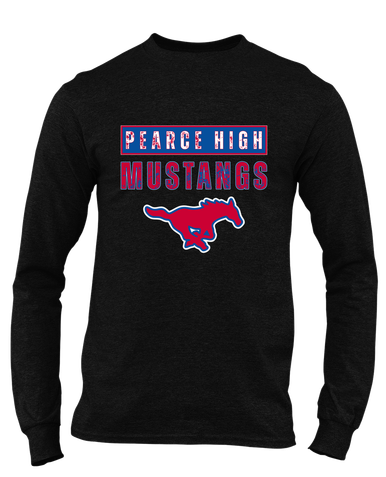 Pearce Mustangs Mascot #9 Men's Premium LS T-Shirt