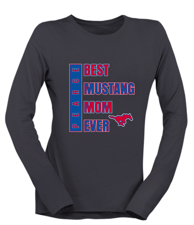 Pearce Mustangs Best Mustang Mom Women's Premium LS T-Shirt