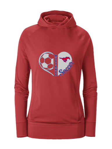 Pearce Mustangs Heart Soccer Women's Hoodie