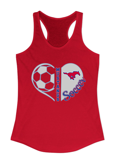 Pearce Mustangs Heart Soccer Women's Tank Top