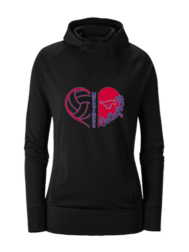 Pearce Mustangs Heart Volleyball Women's Hoodie