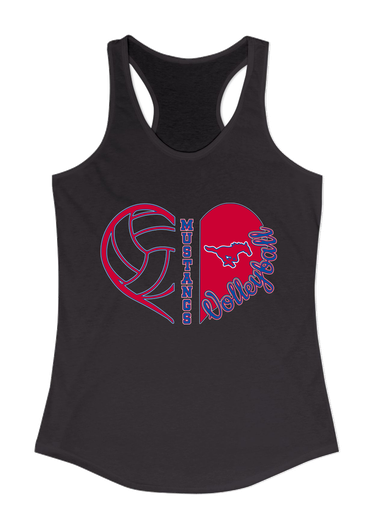 Pearce Mustangs Heart Volleyball Women's Tank Top